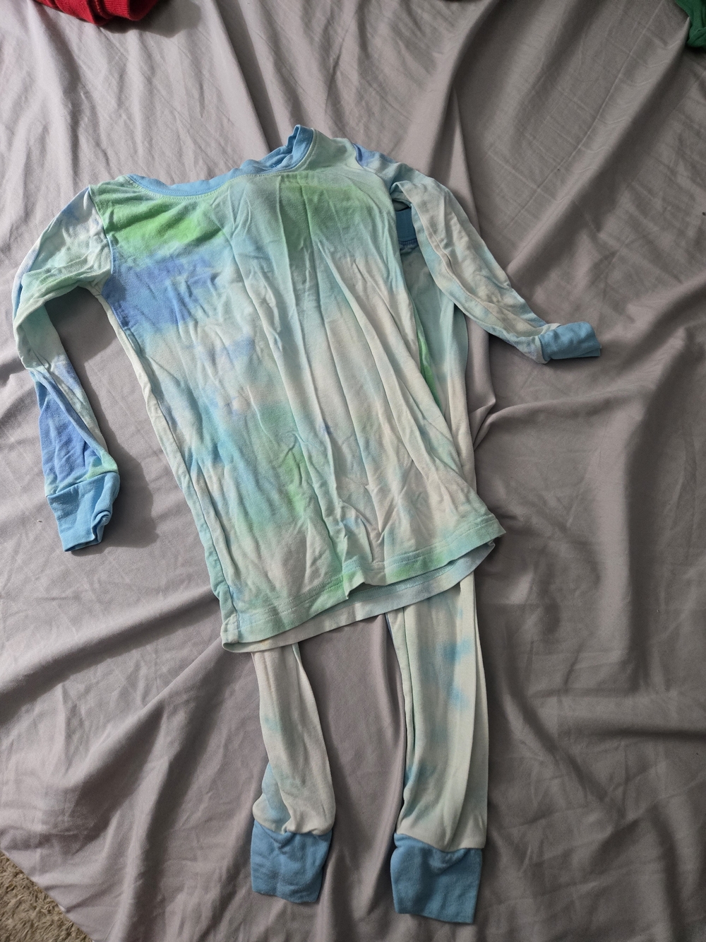 Little Sleepies Blue & Green Tie-Dye Long Sleeve Pajama Set